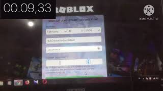 Roblox account speedrun! (00.15,07)