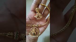 Premium quality gold finish Lakshmi necklace set 🤩🥳599+shipping 🥳🎉 watsapp 8148299183