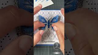 STITCHING CARD BACKGROUND | LAYERING STITCHING BUTTERFLY -  #AlinaCraft #handmadecards #sewing