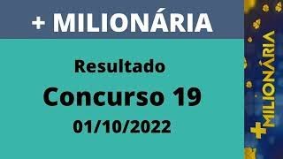 Resultado DIA DE SORTE     Concurso 19      Hoje 01/10/2022