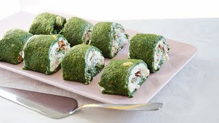 Spinach Rolls With Cheese And Bacon