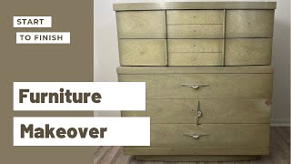 Start to Finish MCM furniture flip using Dixie Belle Paint | furniture makeover