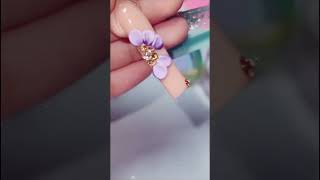 Acrylic flower 2023 | acrylic nail flowers design press on nail | art 2023 beautiful nail art 2023