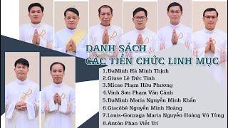 DANH SÁCH QUÝ THẦY TIẾN CHỨC TRONG THÁNH LỄ TRUYỀN CHỨC LINH MỤC VÀ PHÓ TẾ, ngày 03/12/2021