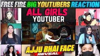 All girls youtubers reaction ajju bhai ka face reveal me #ajjubhaifacereveal #totalgaming