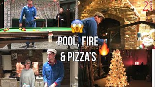 Playing Pool, Cosy Fire & Homemade Pizza's | Vlogmas Day Twenty One