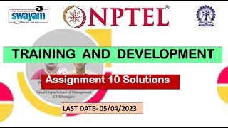 2023 || Nptel Training and Development || Week 10 Assignment Answers || Humanity || 100% Right