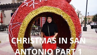 Christmas in San Antonio, TX : River Walk xmas lights, Giant boots, Mariachi serenade, Xmas tree