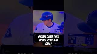 Ohtani puts Dodgers up 3-0 on the Mets in the 2nd inning #mlb #baseball #losangeles #newyork