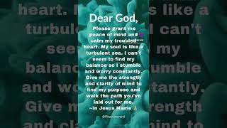 Dear God #fypyoutube #christianwomen #prayer #deargod  #womenempowerment #mentalhealthmatters