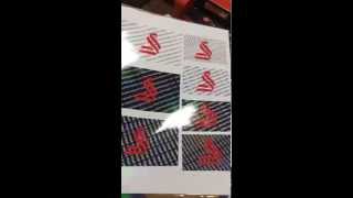 Holographic thermal lamination film on paper