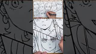 Drawing APPARE-RANMAN! with copic marker (天晴爛漫) #shorts