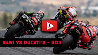 KAWASAKI VS THE DUCATI'S