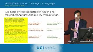 The Origin of Language - 15-1 - Charles Peirce 4 - Lecture