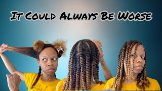 Working On Perfecting A Flat Twistout Ft. Adwoa Beauty