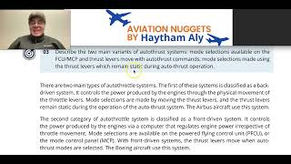 Airbus VS Boeing in terms of Auto thrust , Aviation nuggets by @Haytham_Aly