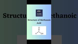 || Structure of Methanoic Acid || Anushka Learning Academy || #structure #methanoicacid #carbon