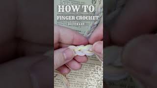 HOW TO 💖 crochet bookmark with just your fingers ♥ Super easy crochet tutorial for beginners #shorts