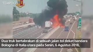 Detik - detik truk tangki terbakar di jalan tol || subhanallah kuasa allah begitu besar [cctv_mania]