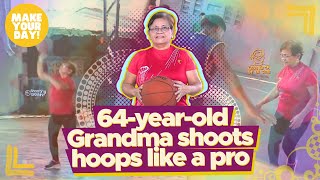 64-year-old Grandma shoots hoops like a pro | Make Your Day