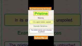 Meaning of Pristine with example sentence #english #shortsfeed