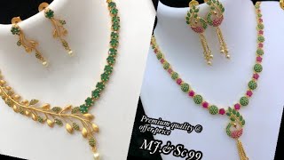 Beautiful Ad Stone Trendy Necklace Sets. Jewelry Is Like A Perfect Spice. Order @ 8688938917