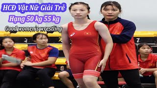 Vật nữ giải trẻ ,tranh HCĐ hạng 50 kg 55 kg hay nhất 2024, Good women's wrestling.