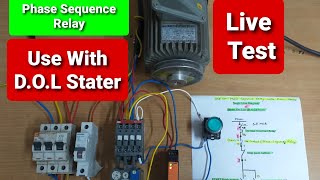 Minilec S1VMR7 Phase Sequence Relay Working & Connection.