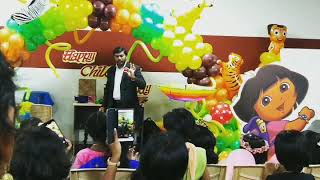 Female Emcee Nandhini hosted Omega health care Children's day celebration at RMZ Millennia IT Park