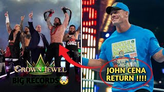 JOHN CENA RETURNING FOR A MATCH🤩....CROWN JEWEL'S UNBELIEVABLE RECORDS🤐.....RAW VIEWERSHIP UP🧐