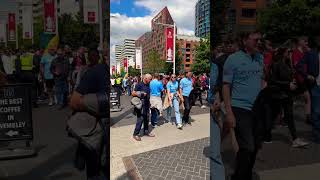 Man City & Man United fans on Wembley Way - FA Cup Final 2023