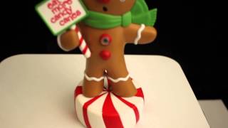 Hallmark Gingerbread Boy Decoration Motion Activated - Eat More Candy Canes