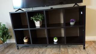 8 Cube Organizer with Metal Base Review, Cube Organizer Features! I Use It As A Tv Stand Also