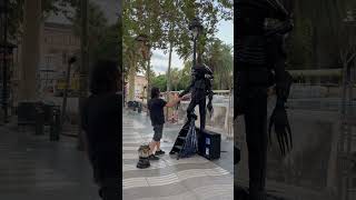 Живые статуи на Рамбле, в Барселоне. La Rambla live statues, Barcelona