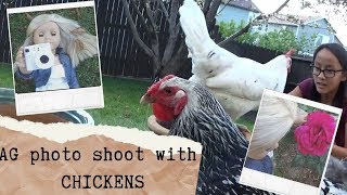 AG Photo shoot with chickens! (LACEY AND LAYA) slideshow starts at 7:01