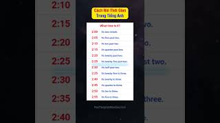Cách Nói Thời Gian Trong Tiếng Anh