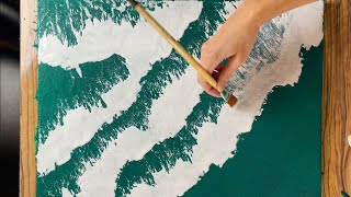 Ocean Painting Tutorial︱How To Paint Ocean Waves | Easy Textured Acrylic Painting