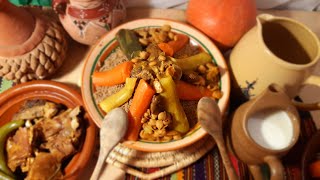 Couscous aux glands Couscous el ballout.  👍 🇩🇿وصفة تقليدية جزائرية  طعام البلوط صحي و غني بالفوائد