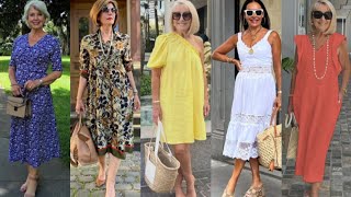 MODA 2024/ IDEAS DE OUTFITS CON VESTIDOS MODERNOS PARA MUJERES MADURAS