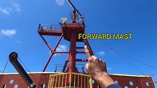 Deck Tour|Comman Things On All Ships|Container Feeder Vessel Deck Round|Bridge To Forward Round