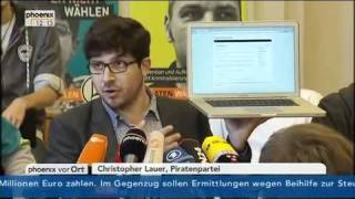 Lustiger Ausschnitt aus der Piratenpartei-Pressekonferenz nach der Wahl in Berlin