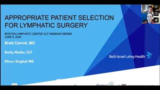 Appropriate Patient Selection for Lymphatic Surgery