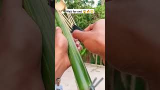 Wait for end 😱🔥😳 #bambooshoot #bamboo #archery #satisfying #bamboogun #diy #bamboohut #bamboocraft