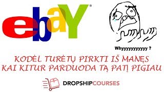 EBAY DROPSHIPPING. AMŽINA DVEJONĖ: KODĖL TURĖTŲ PIRKTI IŠ MANĘS KAI KITUR PIGIAU? | #Dropshipping 22