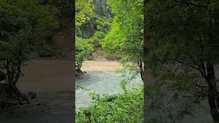 Слияние двух рек в каньоне Абхазии. The confluence of two rivers in the canyon of Abkhazia  #абхазия