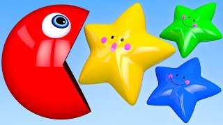 Learn Colors with PACMAN and Twinkle Twinkle Little Star Farm for Kid Children