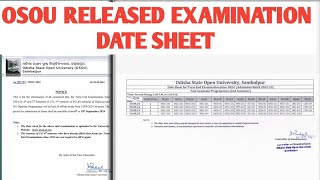 osou released examination date sheet and form fillup details information by anil sir