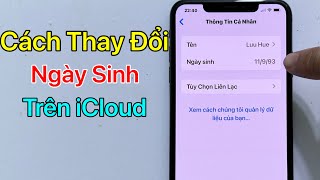 Cách thay đổi ngày sinh trên iCloud - Thay đổi ngày sinh ID Apple