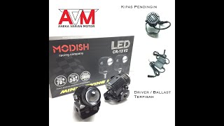 Lampu LED Mini Driving LED D2 Dua Warna Mobil Motor