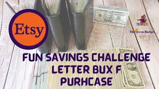 ETSY LETTER BUX  ||  LETTER F  ||   ETSY PURCHASE FROM ETSY SHOP FUN SAVINGS CHALLENGE  ||  REVIEW